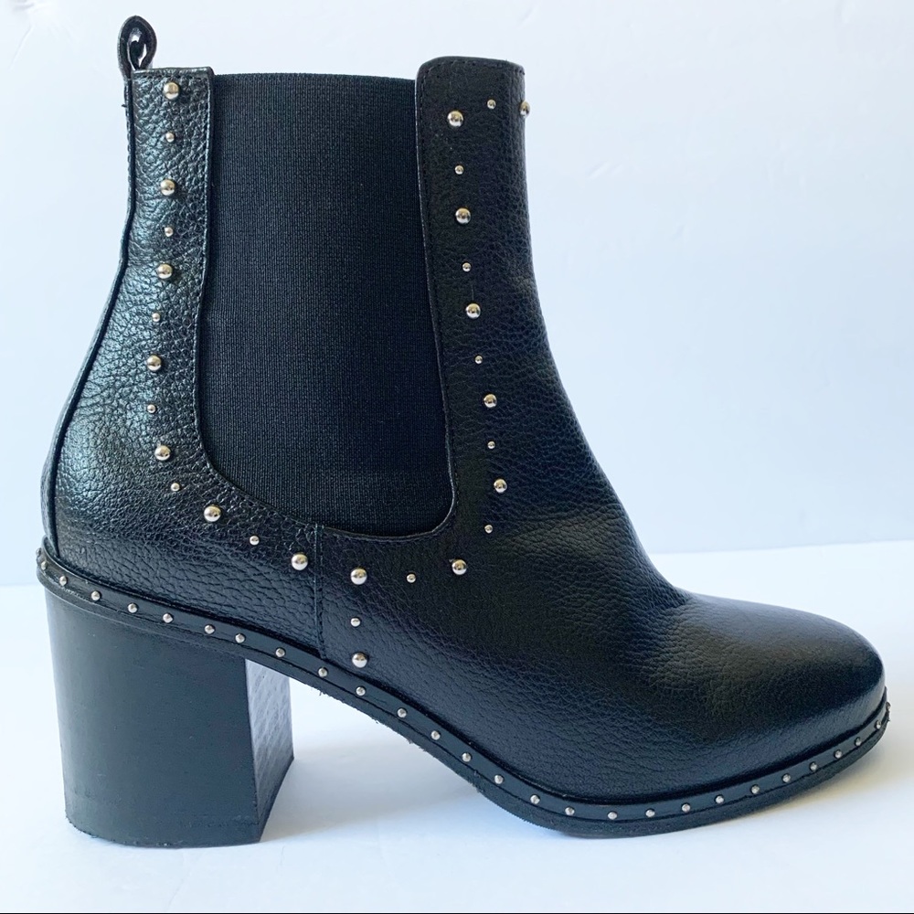 NAPOLEON LEATHER STUDDED ANKLE BOOTS